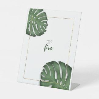 Signe De Table Carte Monstera