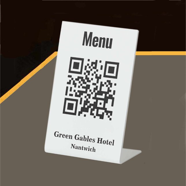 Signe De Table Carte QR Code Menu pour Hotel ou Restaurant Signal (Créateur téléchargé)