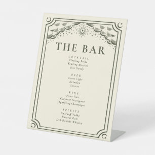 Signe De Table Carte Tarot Gothique Olive Menu Mariage Bar
