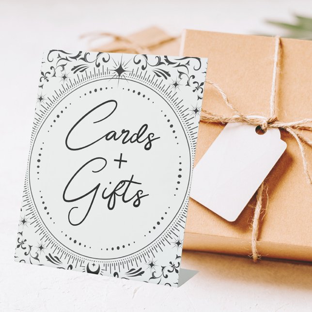 Signe De Table Carte Tarot | Mariage nuptial | B+W Cartes/Cadeaux (Créateur téléchargé)