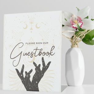 Signe De Table Carte Tarot Mariage nuptial Livre d'or neutre