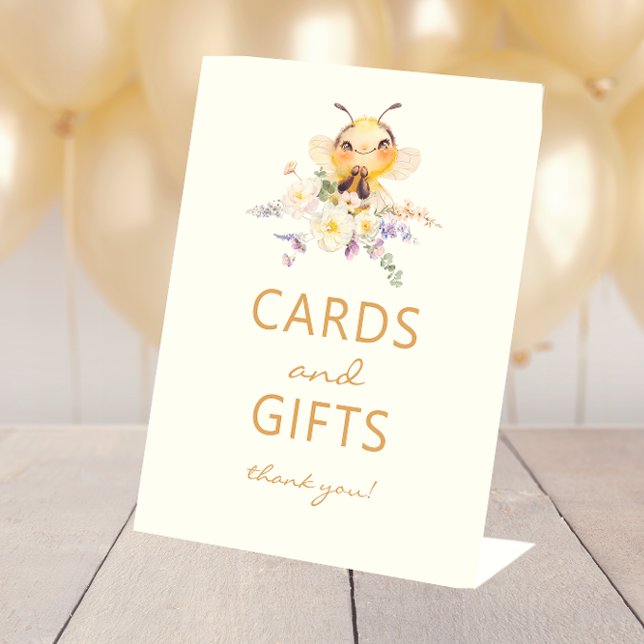 Signe De Table Cartes Cadeaux Abeille Enseigne (Bee Cards Gifts Sign
)