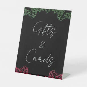 Signe De Table Cartes Cadeaux Fiesta de Mariage Rouge Vert