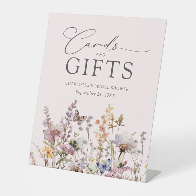 Signe De Table Cartes & Cadeaux Fleur des Champs Rose pour Enterr (Recto)
