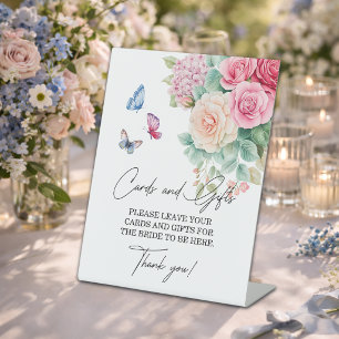 Signe De Table Cartes & Cadeaux Fleurs Papillons Enterrement de V
