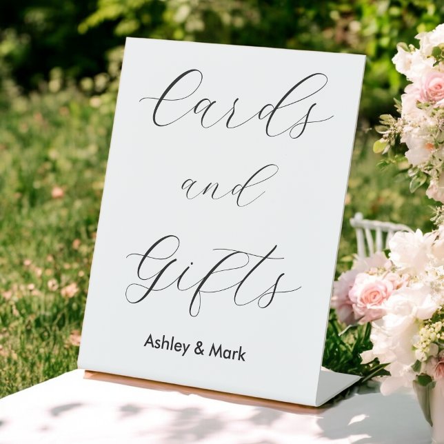 Signe De Table Cartes Cadeaux Mariage noir blanc (Créateur téléchargé)