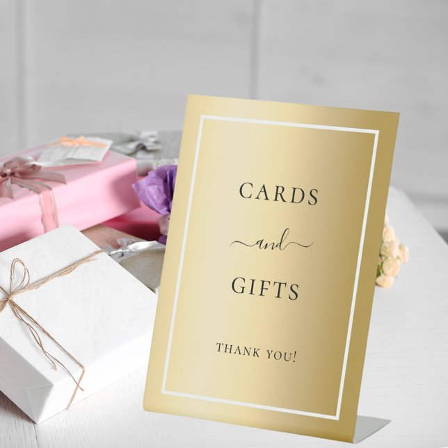 Signe De Table Cartes cadeaux or fête (Créateur téléchargé)