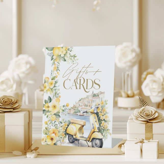 Signe De Table Cartes Cadeaux Positano Amalfi Vespa Fête des mari (Créateur téléchargé)