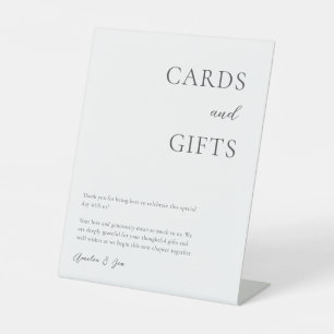 Signe De Table Cartes Cadeaux Table Merci Elégant Noir Blanc