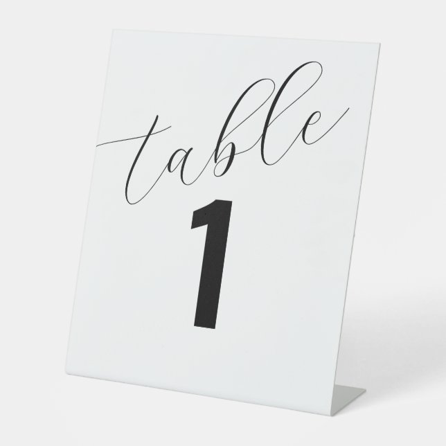 Signe De Table Cartes de carte de tableau simple Mariage (Recto)