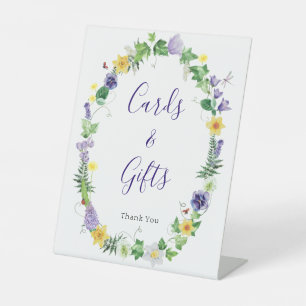 Signe De Table Cartes de Fête des mariées Fleur sauvage Boho Cade
