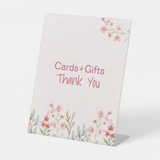 Signe De Table Cartes de Jardin et Cadeaux Fleurs sauvages rose M