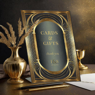 Signe De Table Cartes de mariage Art Déco Glam Cadeaux ID1033