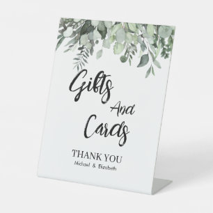 Signe De Table Cartes de mariage et cadeaux à motif de verdure d'