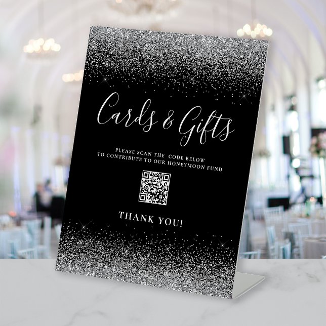 Signe De Table Cartes de mariage pailletées argentées Cadeaux Cod (Créateur téléchargé)