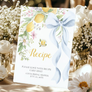 Signe De Table Cartes de Recette Mariage   Main Squeeze Lemon 