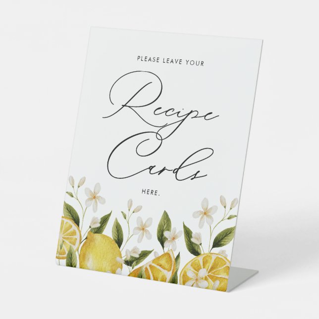 Signe De Table Cartes de recettes de son petit ami pour la douche (Recto)