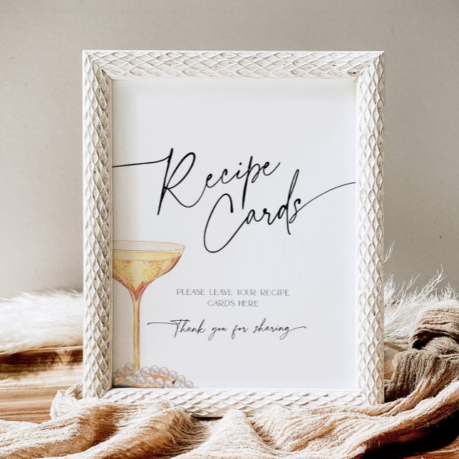Signe De Table Cartes de recettes Perles et Fête des mariées de p (Créateur téléchargé)