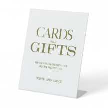 Cartes de typographie verte et présentoir de maria