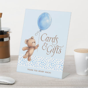 Signe De Table Cartes et cadeaux Baby shower Ours en peluche