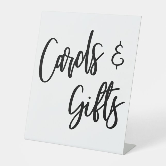 Signe De Table Cartes et Cadeaux Casual Black & White (Recto)