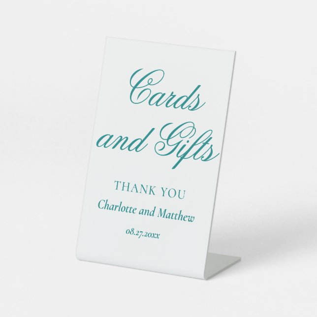 Signe De Table Cartes Et Cadeaux Chic Moderne Mariage Événement (Recto)