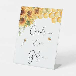 Signe De Table Cartes Et Cadeaux D'Abeille De Miel Et De Fleurs D