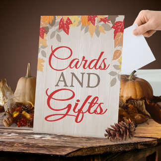 Signe De Table Cartes et cadeaux d'automne Mariage ou Noces