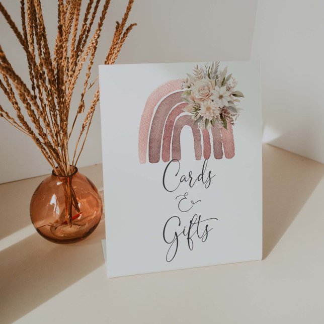 Signe De Table Cartes Et Cadeaux De Baby shower Arc-En-Ciel Boho (Créateur téléchargé)