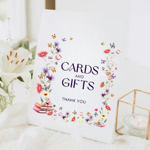 Signe De Table Cartes et Cadeaux de Baby Shower Bohème aux Fleurs