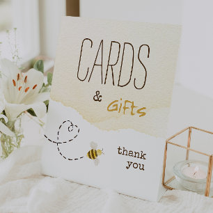 Signe De Table Cartes et cadeaux de Baby shower de bonbons d'abei