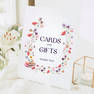Signe De Table Cartes et Cadeaux de Baby Shower Élégantes sur le