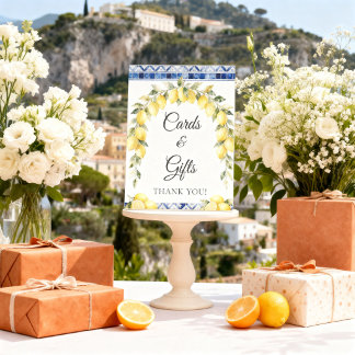 Signe De Table Cartes et Cadeaux de Baby Shower Méditerranéen au