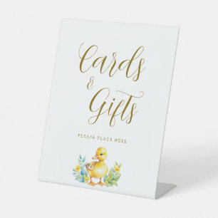 Signe De Table Cartes et cadeaux de Baby shower pour petits canar