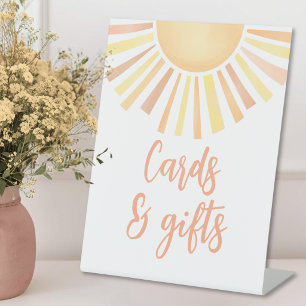 Signe De Table Cartes et Cadeaux de Baby Shower Soleil
