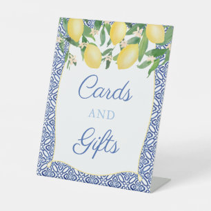 Signe De Table Cartes et Cadeaux de Citrons d'Amalfi pour la Mari