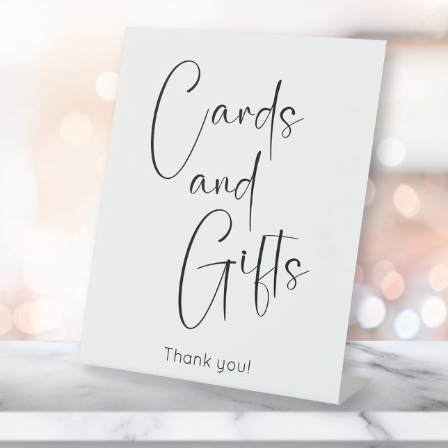 Signe De Table Cartes et cadeaux de Fête des mariées de script mo (Créateur téléchargé)