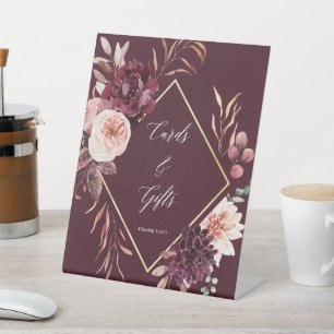 Signe De Table Cartes et Cadeaux de Mariage Automne Romance Bourg