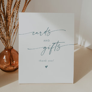 Signe De Table Cartes et Cadeaux de Mariage Bohème Chic Bleu Turq