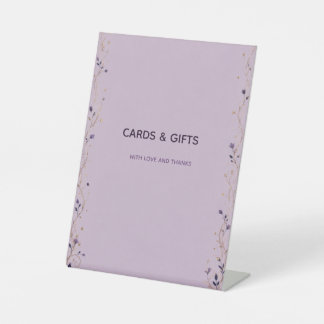 Signe De Table Cartes et Cadeaux de Mariage Célestes Lilac Modifi