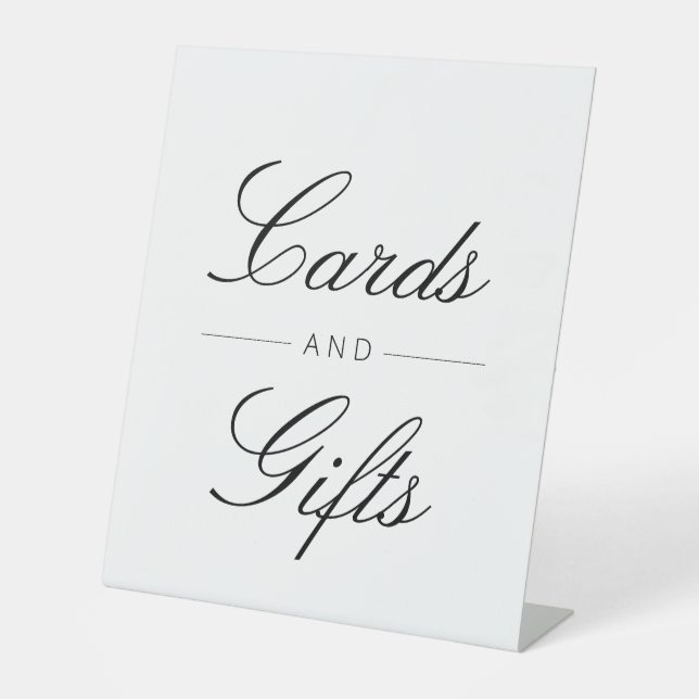 Signe De Table cartes et cadeaux de mariage écriture élégante (Recto)