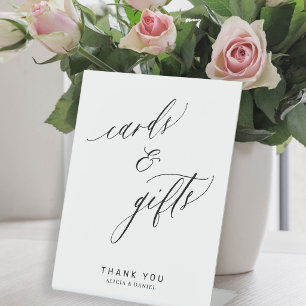 Signe De Table Cartes et cadeaux de mariage en écriture calligrap