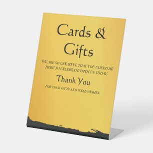 Signe De Table Cartes et Cadeaux de Mariage Midnight Gold