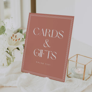 Signe De Table Cartes et Cadeaux de Mariage Moderne Gras Rose Pou