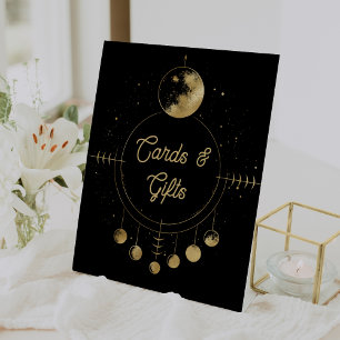 Signe De Table Cartes et cadeaux de mariage pour lune d'or célest