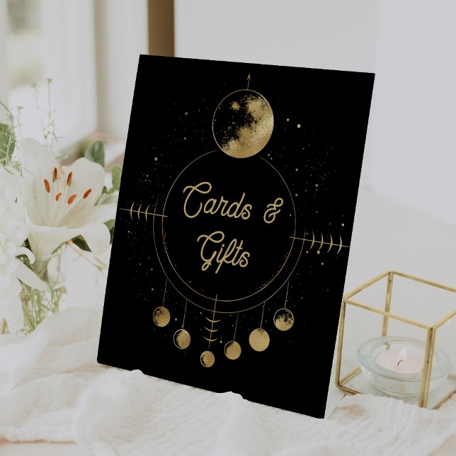 Signe De Table Cartes et cadeaux de mariage pour lune d'or célest (Créateur téléchargé)