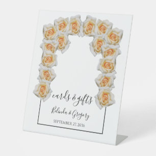 Signe De Table Cartes et cadeaux de mariage Rose orange