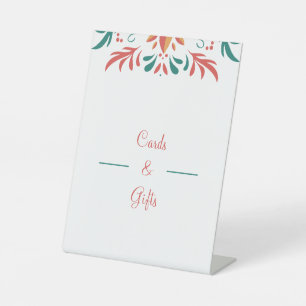 Signe De Table Cartes Et Cadeaux De Mariage Rouge Et Vert Élégant