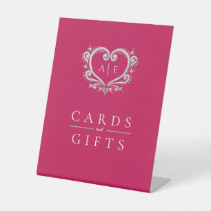 Signe De Table Cartes et cadeaux de mariage rouge monogramme de c
