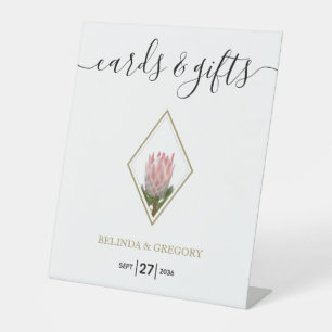Signe De Table Cartes et cadeaux de mariage Rustique King Protea